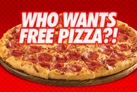 Happiness is when you get free Dominos pizza ...