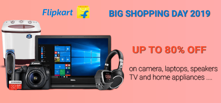 Flipkart big shopping sale and offers